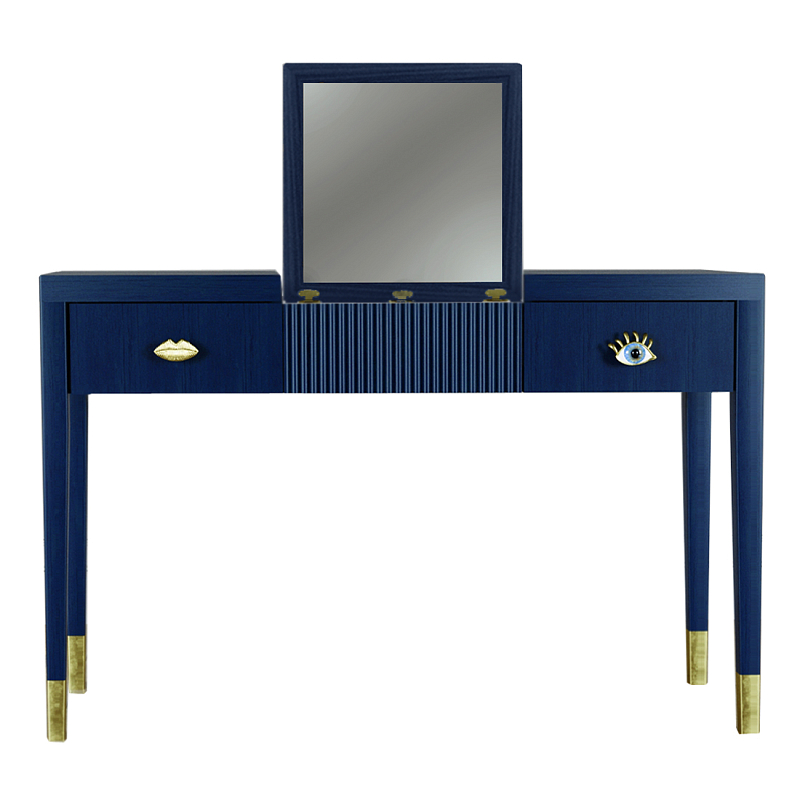 Туалетный стол - Трельяж Elsa Dreams Blue 120 см Синий в Липецке | Loft Concept 
