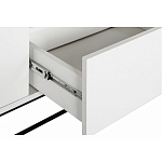 ТВ-тумба белая с  2-мя дверцами и ящиком Strict Lines варинант исполнения - 4 | Loft Concept в Липецке