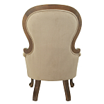 Кресло с мягкой обивкой из светло-коричневого велюра на 4-х деревянных ножках Evelyn Classical Armchair варинант исполнения - 2 | Loft Concept в Липецке