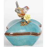 Фарфоровая шкатулка с птицей Eden Garden Blue варинант исполнения - 3 | Loft Concept в Липецке
