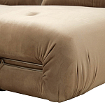 Дизайнерский угловой диван с велюровой светло-коричневой обивкой Fosse Sofa варинант исполнения - 8 | Loft Concept в Липецке