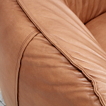 Трехместный диван с кожаной обивкой коричневый Coste Leather Sofa варинант исполнения - 6 | Loft Concept в Липецке