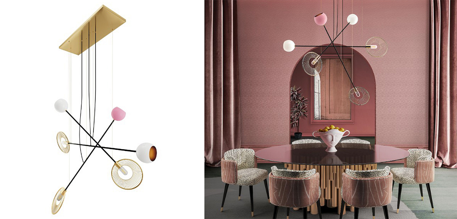 Дизайнерская Люстра Melrose Suspension Lamp Brass Aluminum Lacquered Дизайнерская Люстра Melrose Suspension Lamp Brass Aluminum Lacquered - Loft-Concept в Липецке