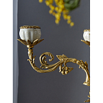 Подсвечник белый Попугай из фарфора с бронзовыми элементами Eden Garden варинант исполнения - 7 | Loft Concept в Липецке