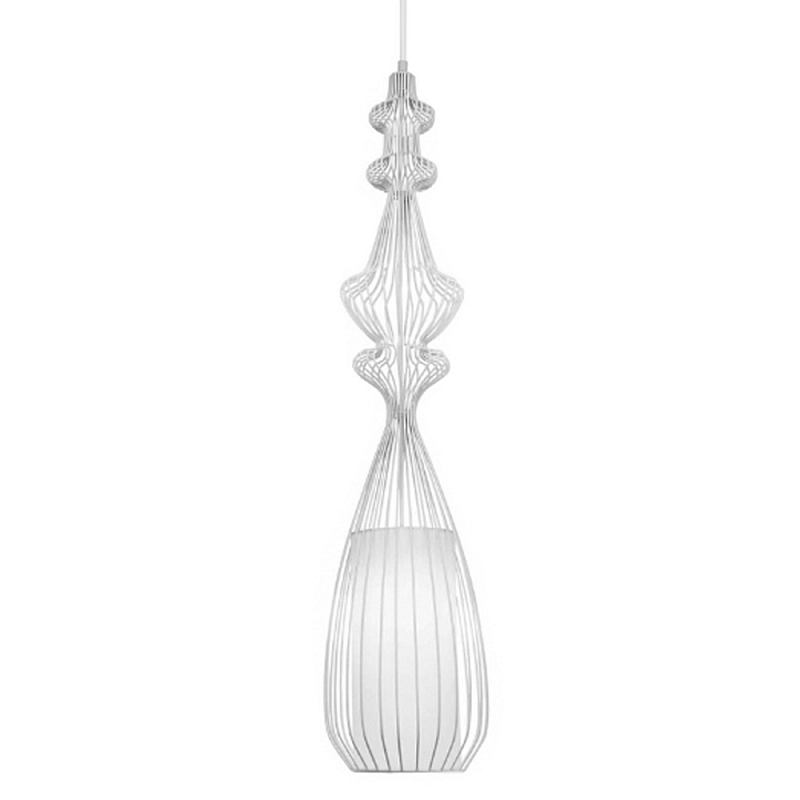 Подвесной светильник Wire Dream Pendant 1 Белый Белый Подвесной светильник Wire Dream Pendant 1 Белый Белый в Липецке | Loft Concept