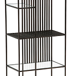 Стеллаж из металла и стекла Menzie Black Stripes Metal Rack варинант исполнения - 5 | Loft Concept в Липецке