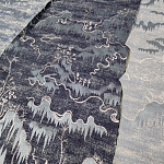 Мебельная ткань Вышивка темно-серый цвет 130 см T2-40 варинант исполнения - 2 | Loft Concept в Липецке