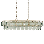 Люстра овальной формы с каскадом из декоративных элементов Harmony of Light варинант исполнения - 3 | Loft Concept в Липецке