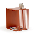 Оранжевый приставной стол из металла Lattice варинант исполнения - 3 | Loft Concept в Липецке