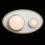 Бра овальной формы белого цвета с 2-мя лампами Lunar Pebbles варинант исполнения - 2 | Loft Concept в Липецке