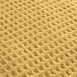 Плед из шерсти цвета охры с бахарамой Waffle Comfort варинант исполнения - 2 | Loft Concept в Липецке