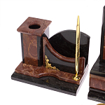 Настольный письменный набор из лемезита и змеевика с декором в виде Орла в подарочной упаковке Successful Leader варинант исполнения - 5 | Loft Concept в Липецке