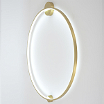 Бра светодиодное круглой формы с рамкой цвета латунь Ring Horizontal варинант исполнения - 2 | Loft Concept в Липецке