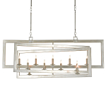 Люстра серебряная из пересекающихся прямоугольных элементов Intersecting Rectangles варинант исполнения - 2 | Loft Concept в Липецке