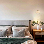 Подвесной светильник с янтарным рифленым стеклянным плафоном Ferm Living варинант исполнения - 7 | Loft Concept в Липецке