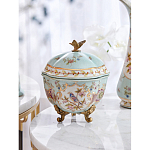 Шкатулка голубого цвета с цветочными орнаментами Blue Garden варинант исполнения - 7 | Loft Concept в Липецке