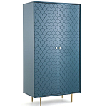 Шкаф двухдверный Scale Ornament Blue Wardrobe варинант исполнения - 2 | Loft Concept в Липецке