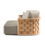 Дизайнерский уличный диван из массива дерева с плетеной спинкой PALINFRASCA Sofa варинант исполнения - 8 | Loft Concept в Липецке