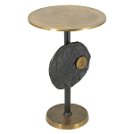 Столик приставной с абстрактным основанием и акцентом в виде золотистого диска Heavenly Space варинант исполнения - 3 | Loft Concept в Липецке