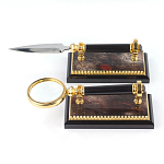 Настольный письменный набор из яшмы и долерита с декором Двуглавый орел Manager Organizer варинант исполнения - 5 | Loft Concept в Липецке