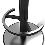 Барный стул вращающийся со спинкой и подлокотниками Douglas Rhombus Черный Велюр варинант исполнения - 5 | Loft Concept в Липецке