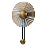 Бра с янтарным стеклянным диском и золотистыми акцентами Savio Glass Disc варинант исполнения - 1 | Loft Concept в Липецке