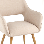 Стул в рогожке бежевого цвета NEASAN STOOL варинант исполнения - 6 | Loft Concept в Липецке