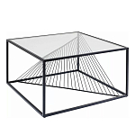 Журнальный стол черный с столешницей из прозрачного закаленного стекла Dynamics варинант исполнения - 1 | Loft Concept в Липецке