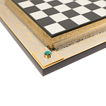 Шахматы из бронзы и натуральных камней Долерит и Мрамор с гравировкой Decorative Thematic Chess варинант исполнения - 4 | Loft Concept в Липецке