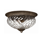 Потолочный светильник с чашеобразным плафоном из толстого волнообразного стекла и широким узорчатым основанием Hinkley варинант исполнения - 1 | Loft Concept в Липецке