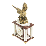 Часы настольные из натурального камня с декором в виде орла Eagle Stone Clock варинант исполнения - 2 | Loft Concept в Липецке