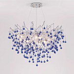 Люстра с синими стеклянными подвесками в форме капель FAIRYTREE Light варинант исполнения - 1 | Loft Concept в Липецке