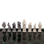 Шахматы Русские сказки с доской из натурального камня Змеевик Decorative Thematic Chess варинант исполнения - 4 | Loft Concept в Липецке