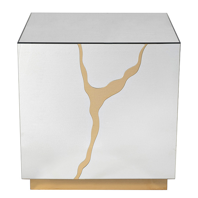 Столик журнальный зеркальный с золотым декором Gold Painted Mirror Table Зеркало Золотой Столик журнальный зеркальный с золотым декором Gold Painted Mirror Table Зеркало Золотой в Липецке | Loft Concept