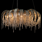 Люстра круглая подвесная с металлическими дугами и длинными цепочками 80 см Atlantis Chain варинант исполнения - 6 | Loft Concept в Липецке