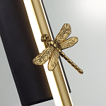 Бра с круглым плафоном из алебастра и бронзовой декоративной стрекозой 65 Alaris  варинант исполнения - 7 | Loft Concept в Липецке