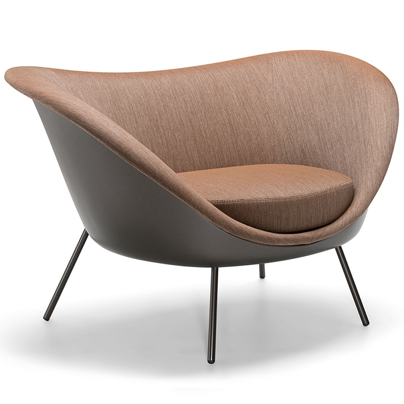 Дизайнерское уличное кресло Gio Ponti D.154.2 Armchair Коричневый Черный Дизайнерское уличное кресло Gio Ponti D.154.2 Armchair Коричневый Черный в Липецке | Loft Concept
