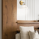 Бра с белым конусным плафоном из стекла Alora Mood варинант исполнения - 9 | Loft Concept в Липецке