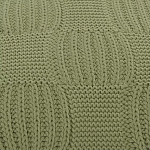 Подушка из хлопка рельефной вязки зеленого цвета Eden Line варинант исполнения - 3 | Loft Concept в Липецке