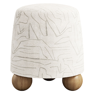 Пуф Wakonda ножки с деревянными шариками 