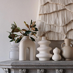 Светло-Бежевое Панно из нитей White Landscape Wall Hanging варинант исполнения - 2 | Loft Concept в Липецке