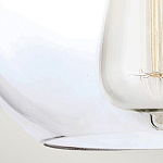 Подвесной светильник цвета никель с прозрачным стеклянным плафоном на цепи Feiss варинант исполнения - 10 | Loft Concept в Липецке