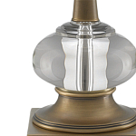 Настольная лампа с хрустальным шаром на корпусе и высоким тканевым абажуром Prism Rod варинант исполнения - 1 | Loft Concept в Липецке