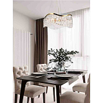 Люстра подвесная волнистой формы с хрустальными подвесками Ludivine Lighting варинант исполнения - 5 | Loft Concept в Липецке