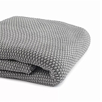 Плед из хлопка серого цвета Waffle Comfort варинант исполнения - 2 | Loft Concept в Липецке