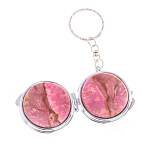 Зеркало брелок складное двухстороннее из натурального камня Родонит Stone Mirrors варинант исполнения - 6 | Loft Concept в Липецке