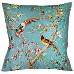Подушка декоративная с изображением птиц в саду Chinoiserie Birds in the Peach Orchard Cushion варинант исполнения - 1 | Loft Concept в Липецке