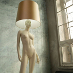 Лампа MANNEQUIN LAMP с абажуром изгибы тела варинант исполнения - 7 | Loft Concept в Липецке