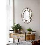 Зеркало настенное с круглыми зеркальными вставками Modern Mirror Space варинант исполнения - 2 | Loft Concept в Липецке