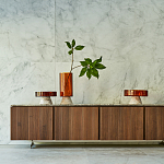 Высокая чаша из янтарного стекла Amber Marble Vase варинант исполнения - 4 | Loft Concept в Липецке